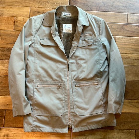 Vtg London Fog car length jacket fur lined trench